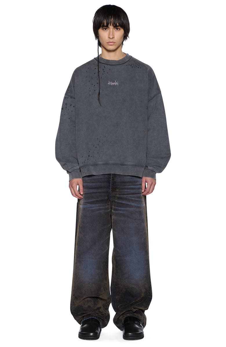 Ksubi Spirit Ekcess Washed Sweatshirt, Alternate, color, Washed Grey
