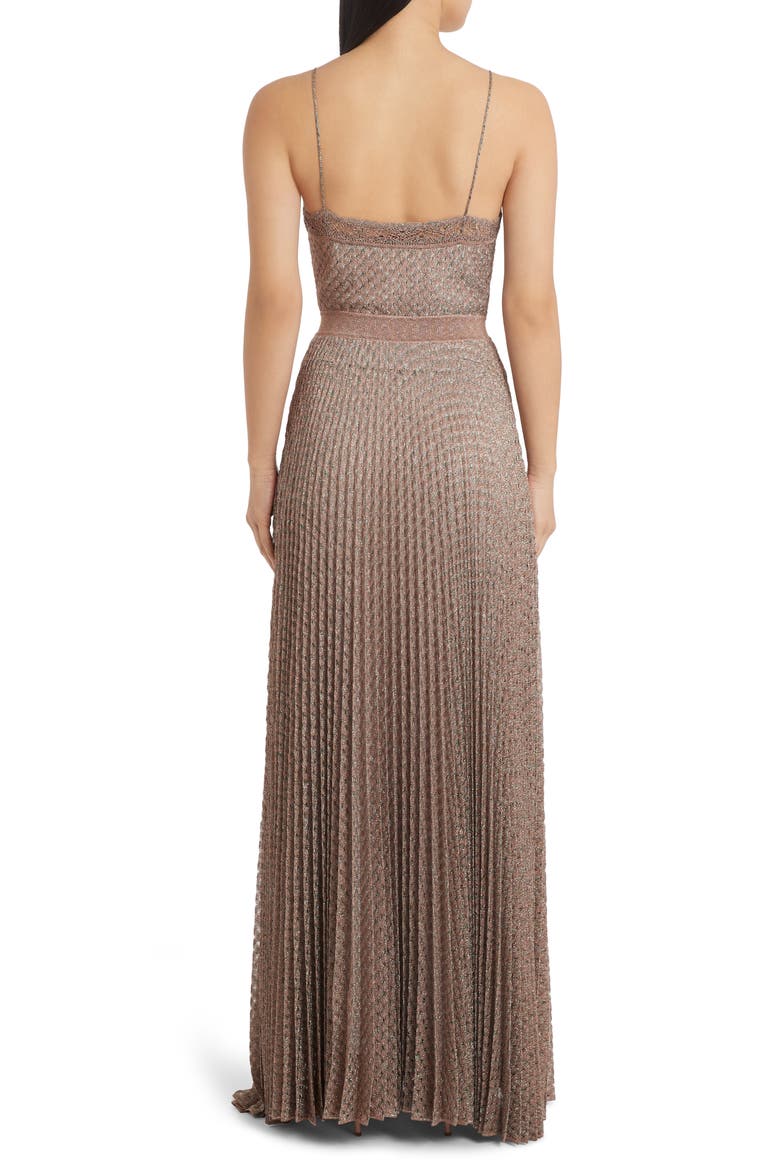 Metallic Pointelle Gown, Alternate, color, LIGHT PINK