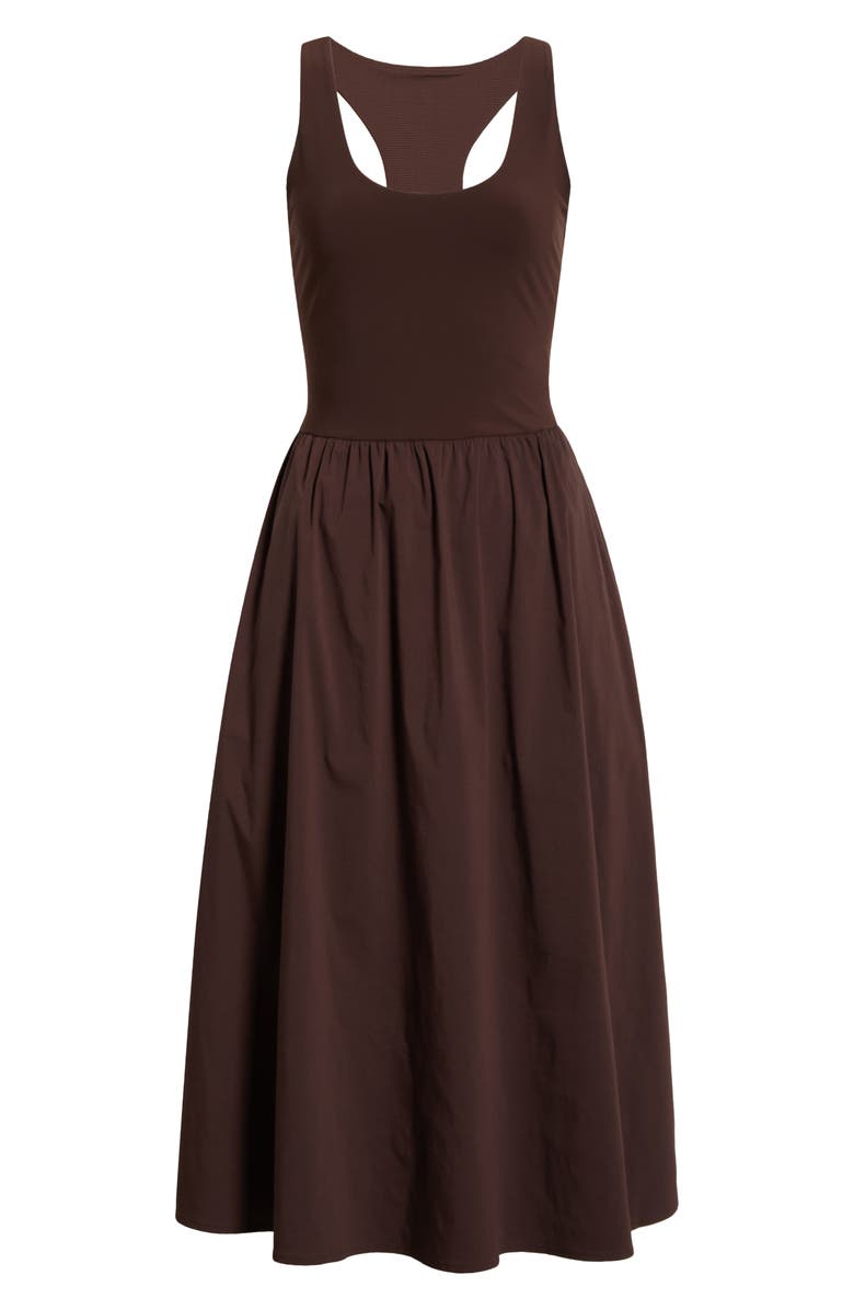 Sweaty Betty Explorer Rib Bodice Racerback Dress, Alternate, color, Sable Brow