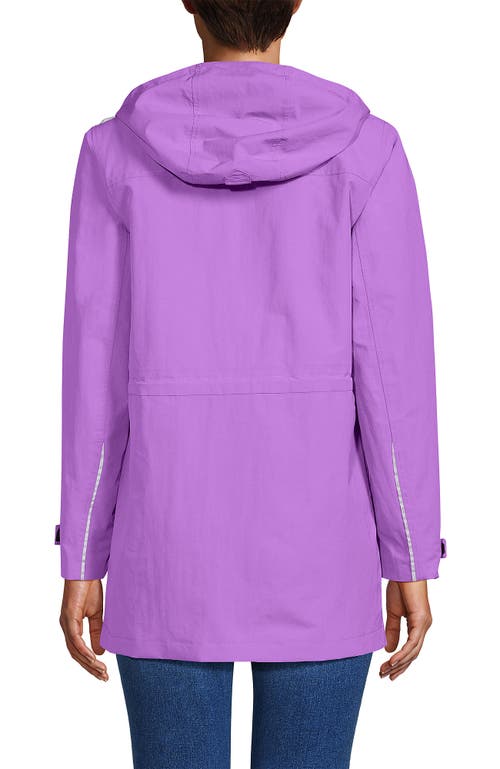 Lands' End Squall Hooded Waterproof Raincoat In Soft Orchid