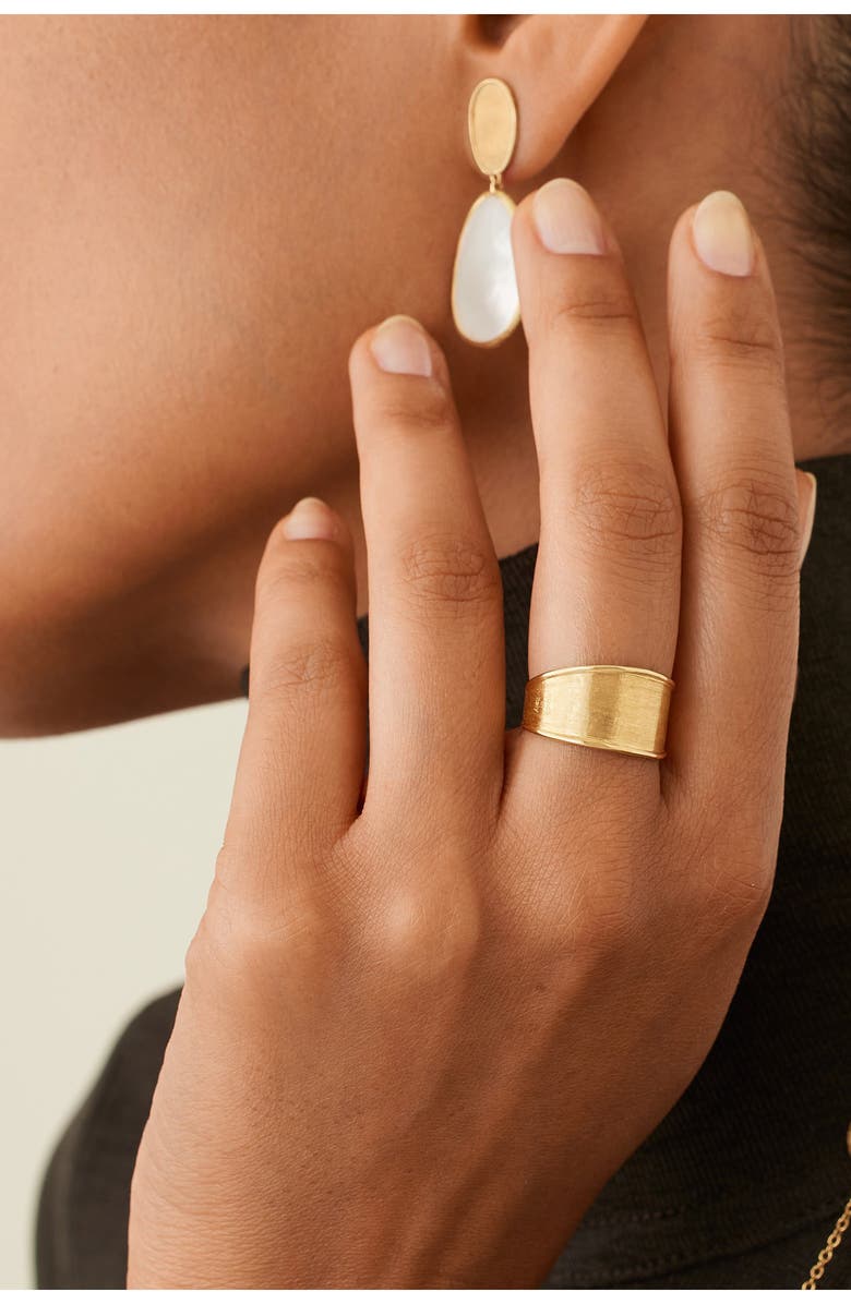 Marco Bicego Lunaria 18K Yellow Gold Narrow Ring, Alternate, color, Yellow Gold