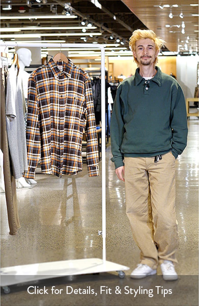 Plaid Super Brushed Stretch Flannel Button-Up Shirt, sales video thumbnail