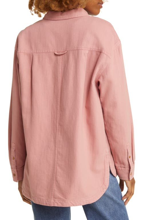 Bp. Oversize Cotton Twill Shirt In Pink