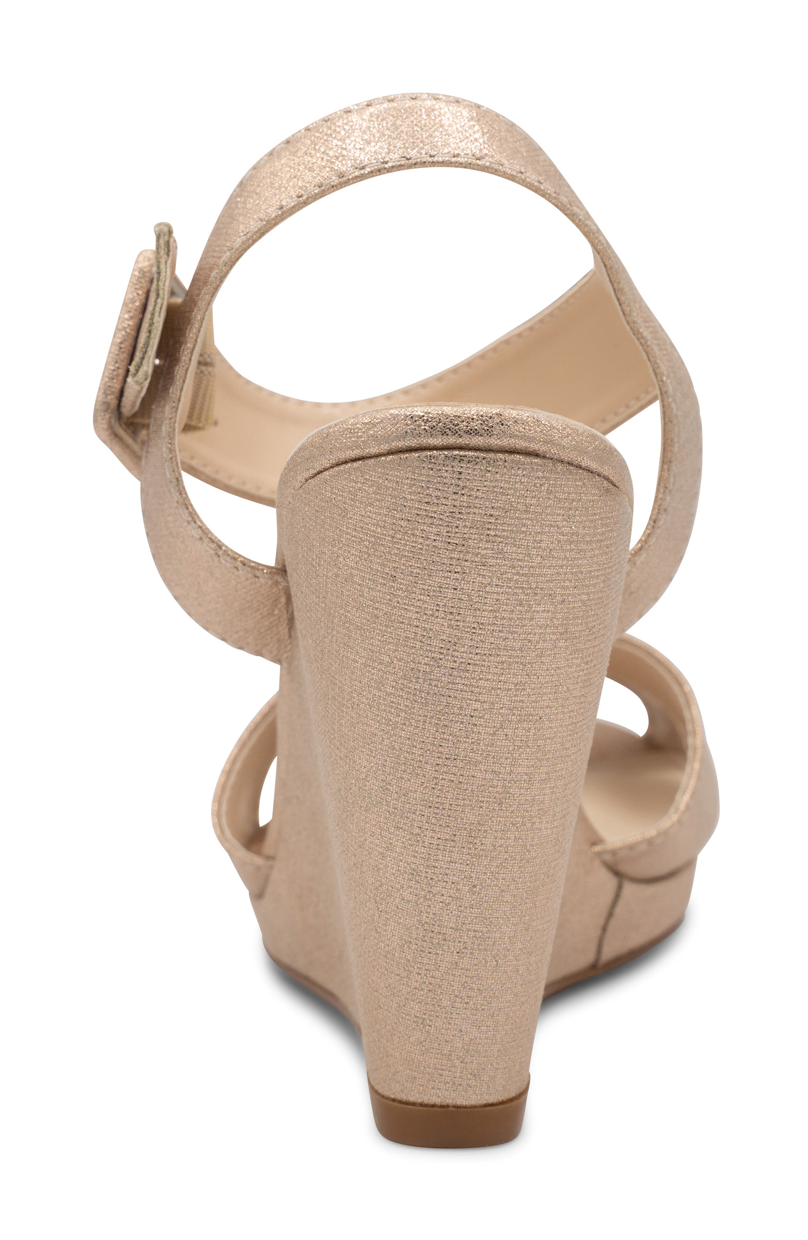 Stormy Shimmer Wedge Sandal, Alternate, color, NUDE