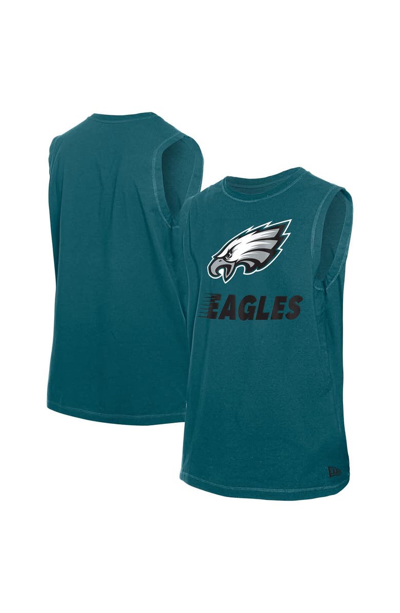 New Era Men's New Era Midnight Green Philadelphia Eagles Leisure Collection Tank Top, Alternate, color,