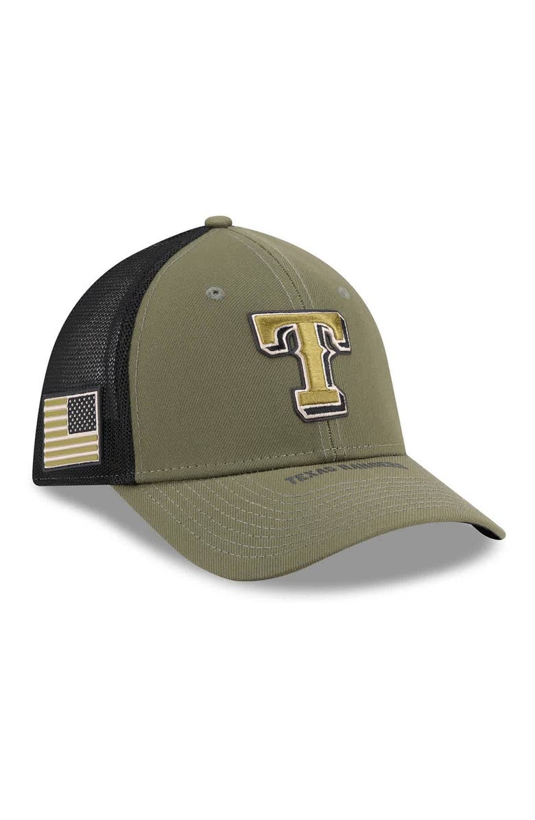 New Era Men's New Era  Olive Texas Rangers 2026 Armed Forces Day 39THIRTY M-Crown Flex Hat, Main, color, Olive