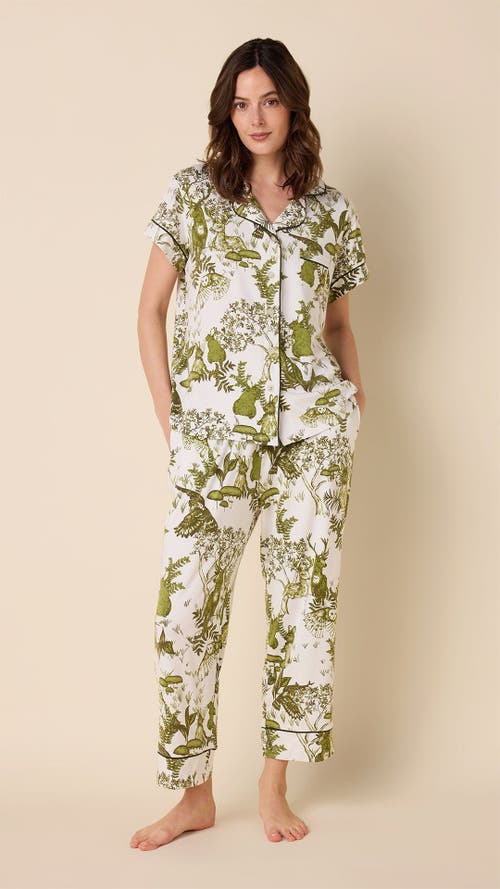 The Cat's Pajamas Pima Knit Cropped Pajama Set