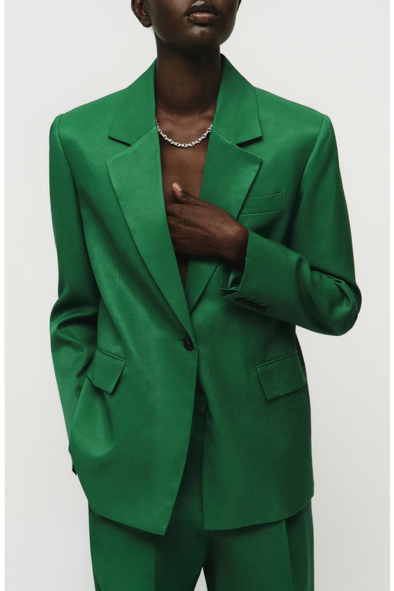 Otero One-Button Blazer, Main, color, GREEN