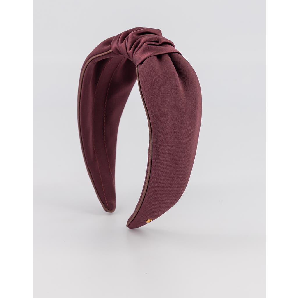 Alexandre De Paris Douceur Satin Headband In Brown