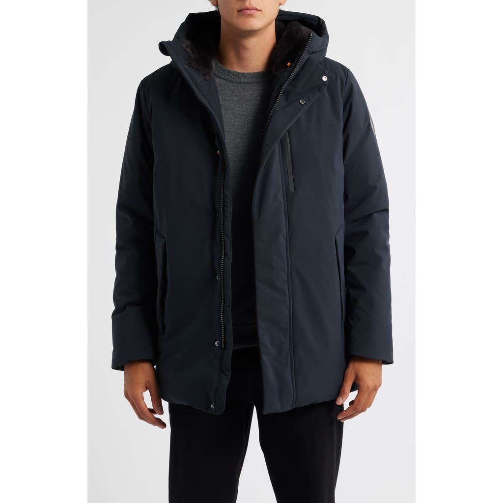 Save The Duck Antoine Faux Fur Lined Waterproof Hooded Parka In Black