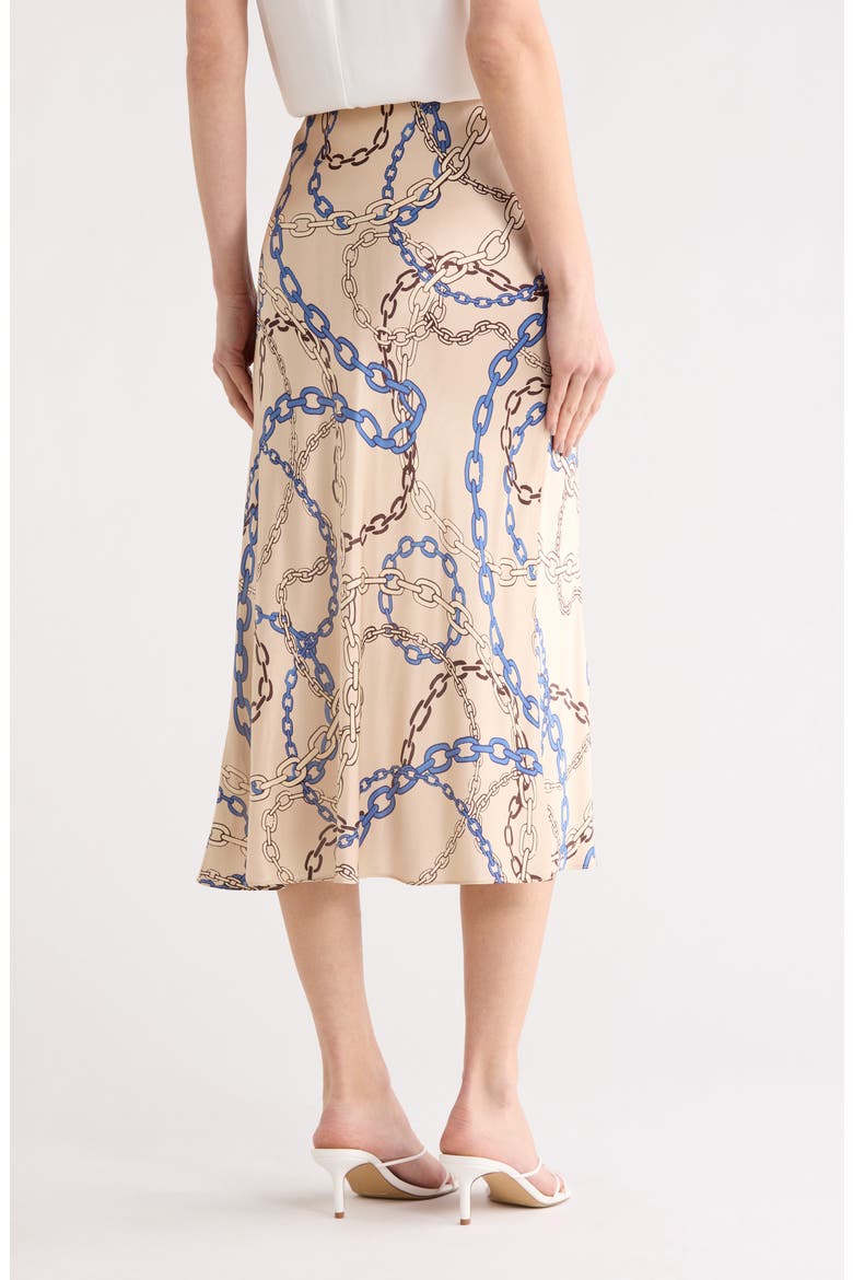 Anya Print Satin Midi Skirt, Alternate, color, CHAIN LINKS
