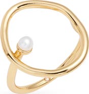 Nordstrom Demi Fine Open Freshwater Pearl Ring