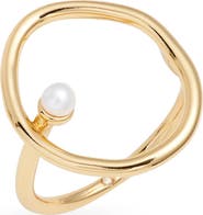 Nordstrom Demi Fine Open Freshwater Pearl Ring