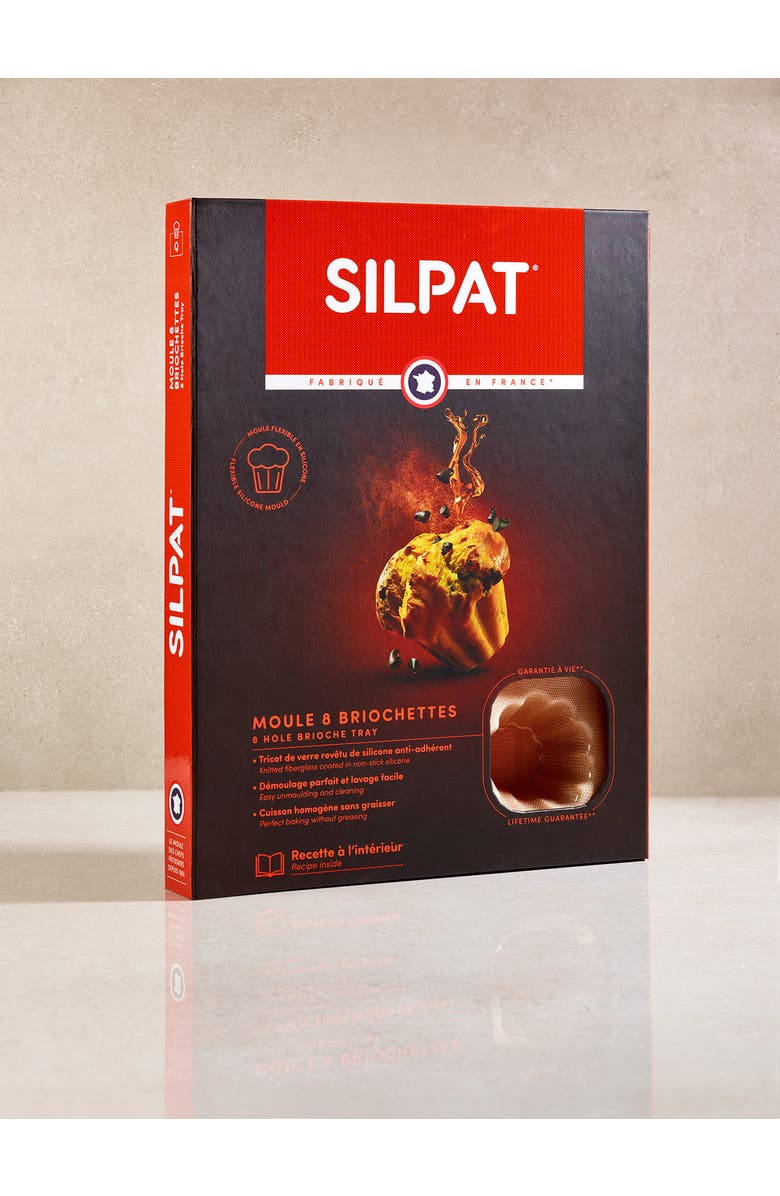 Silpat Perfect Non-Stick 8 Mini Brioches Baking Pan, Alternate, color, Orange