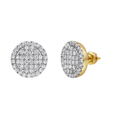 Dulce Bling 14K Yellow Gold Diamond Stud Earrings - 1.14ct.