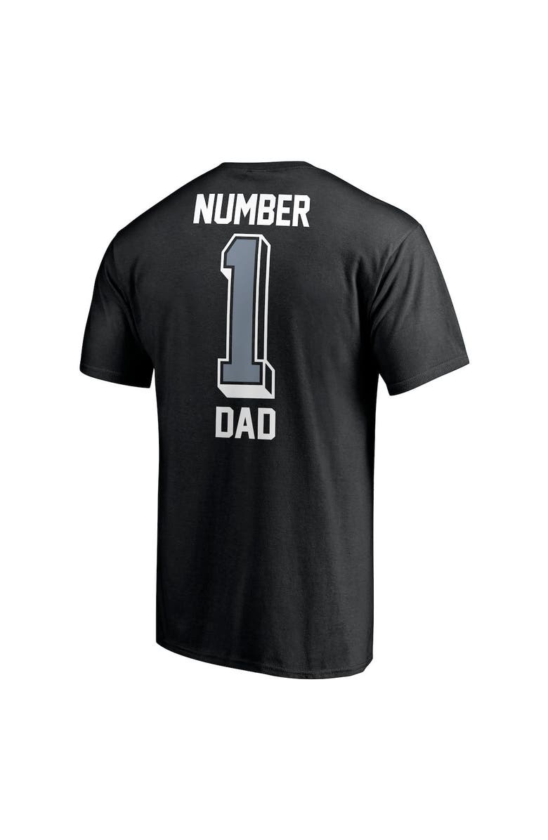 FANATICS Men's Fanatics Branded Black Las Vegas Raiders #1 Dad T-Shirt, Alternate, color, 