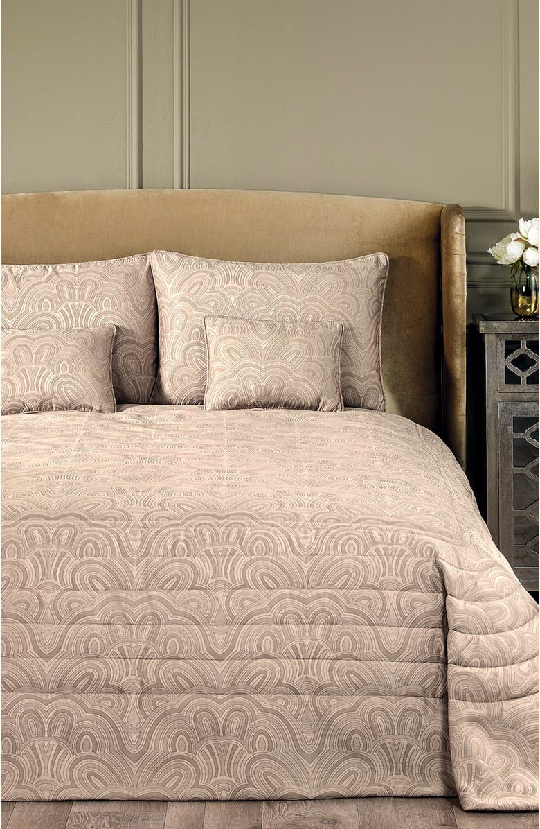 Togas Art Deco Decorative Pillow, Alternate, color, Beige