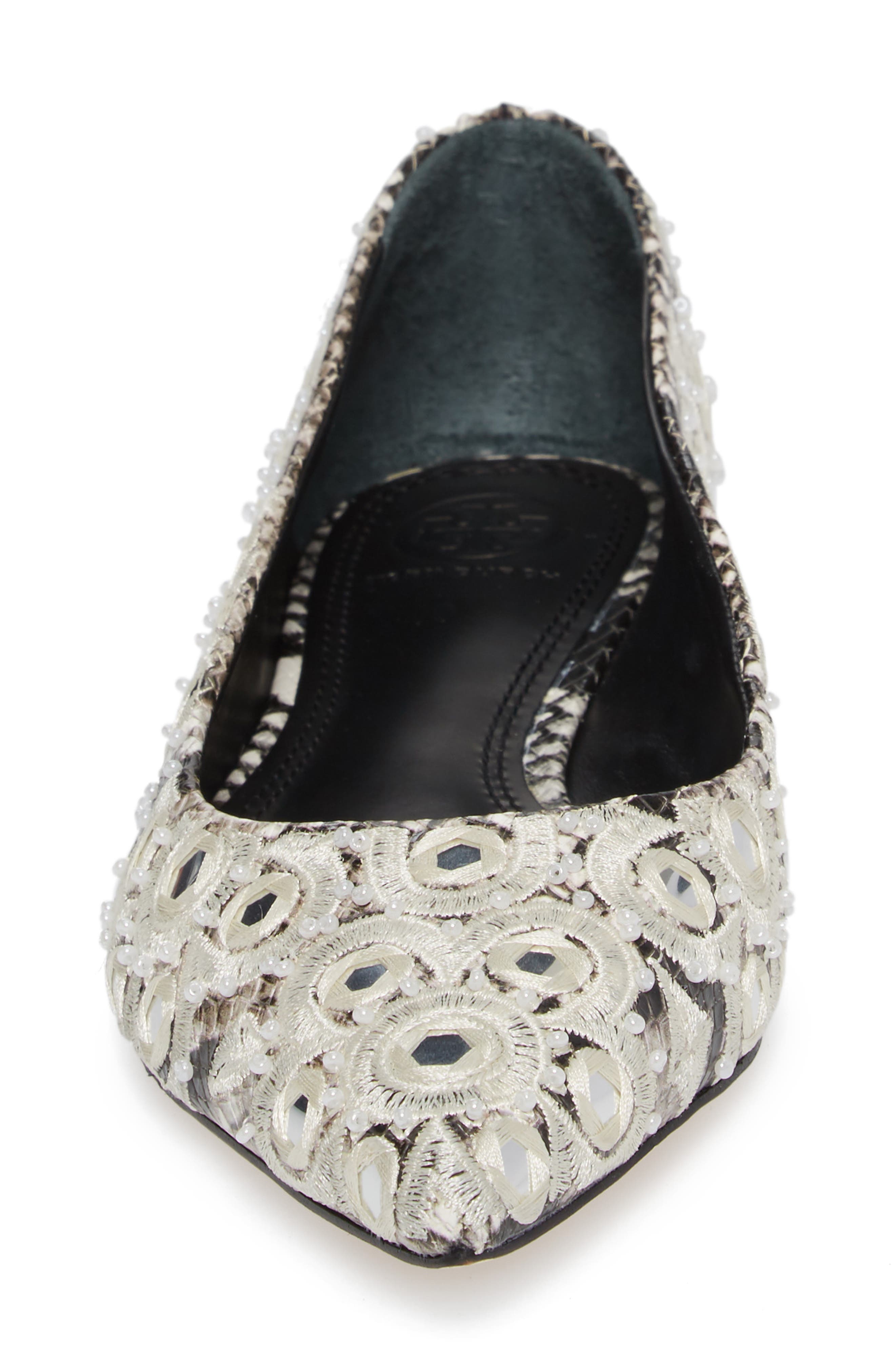 Yasmin Embroidered Flat, Alternate, color, BLACK/ WHITE/ MULTI