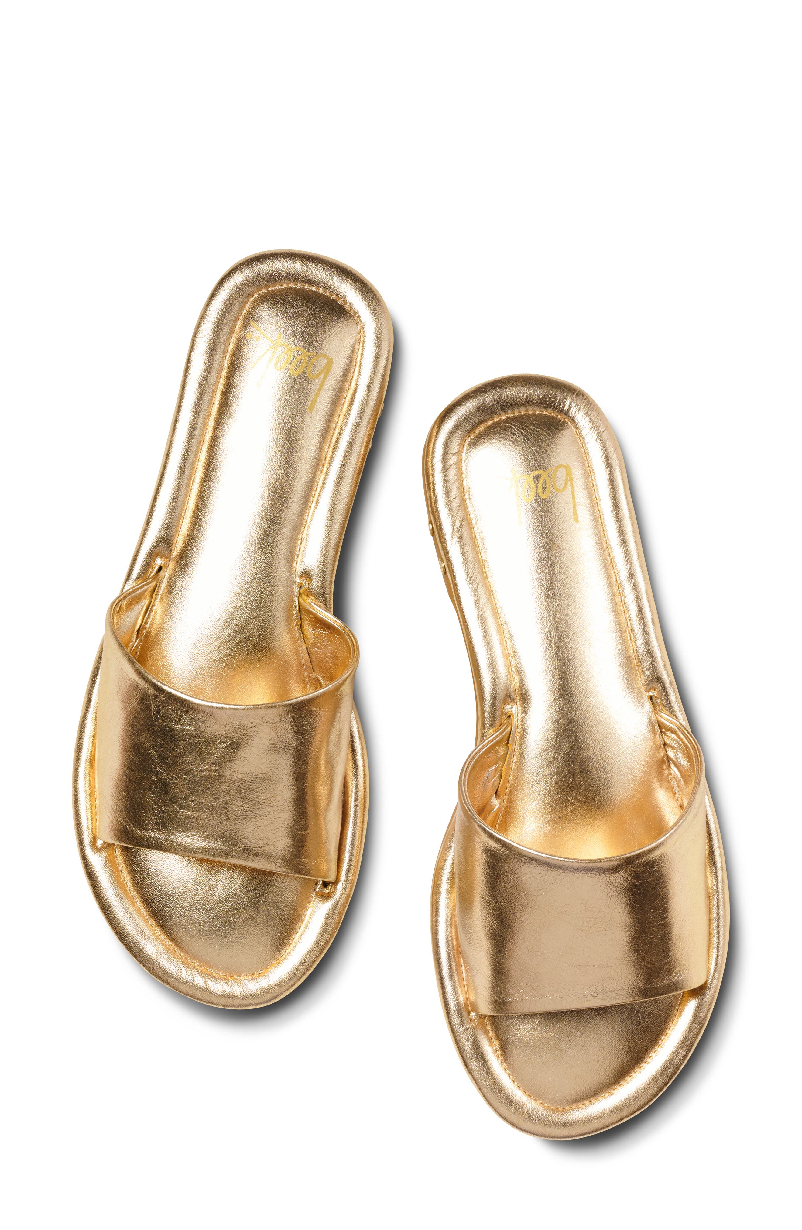 Songlark Slide Sandal, Alternate, color, GOLD