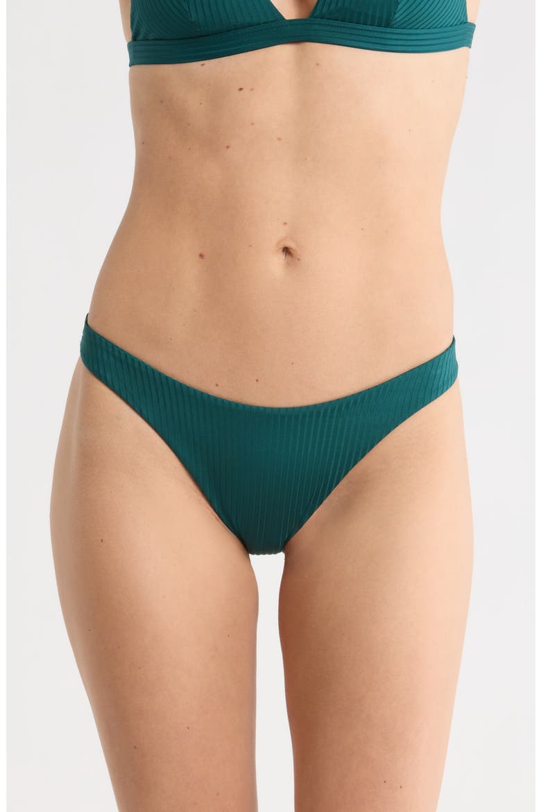 California High Leg Bikini Bottoms, Main, color, EMERALD