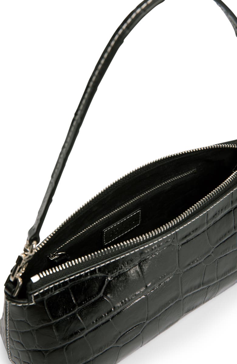STAUD BIRKENSTOCK + STAUD Kaia Croc-Embossed Shoulder Bag, Alternate, color,