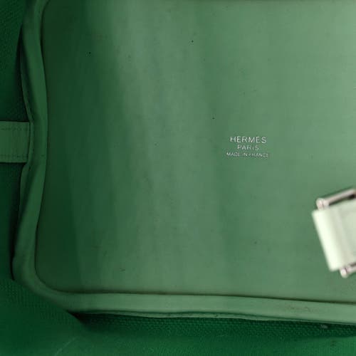 Pre-owned Hermes Hermes Cargo Picotin Lock Bag Canvas And Swift Pm In Green