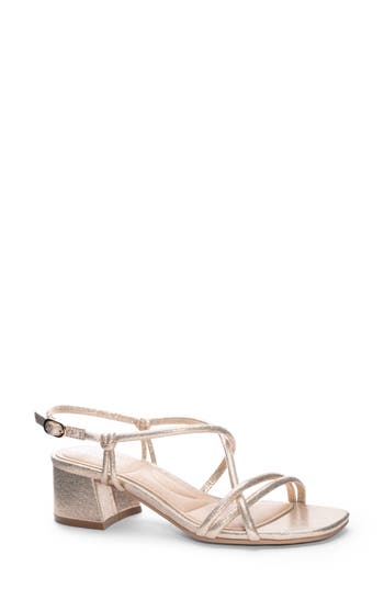 Cl By Laundry Lighten Starstone Block Heel Sandal In Light Gold