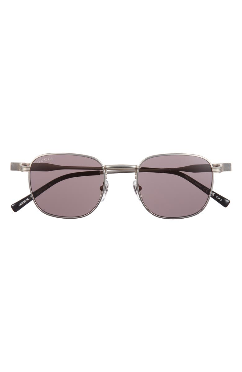 Gucci 50mm Small Round Sunglasses, Main, color, Silver