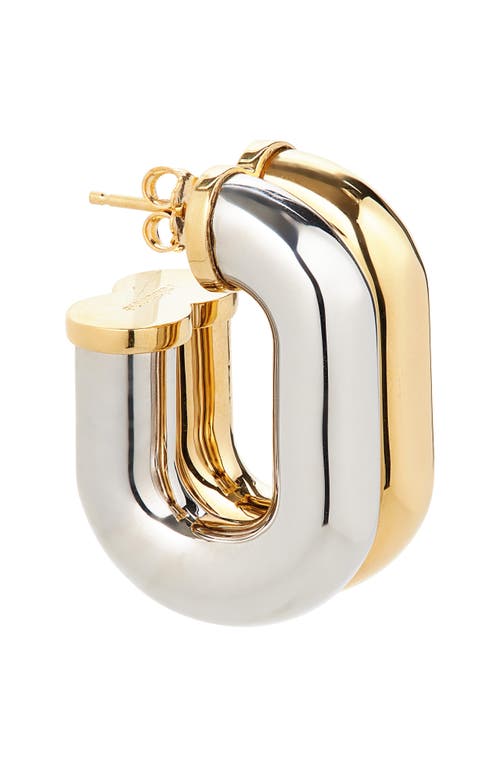 Rabanne Xl Link Two-tone Hoop Earrings In Multi