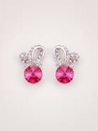Modenaire Crystal Flower Drop Earrings