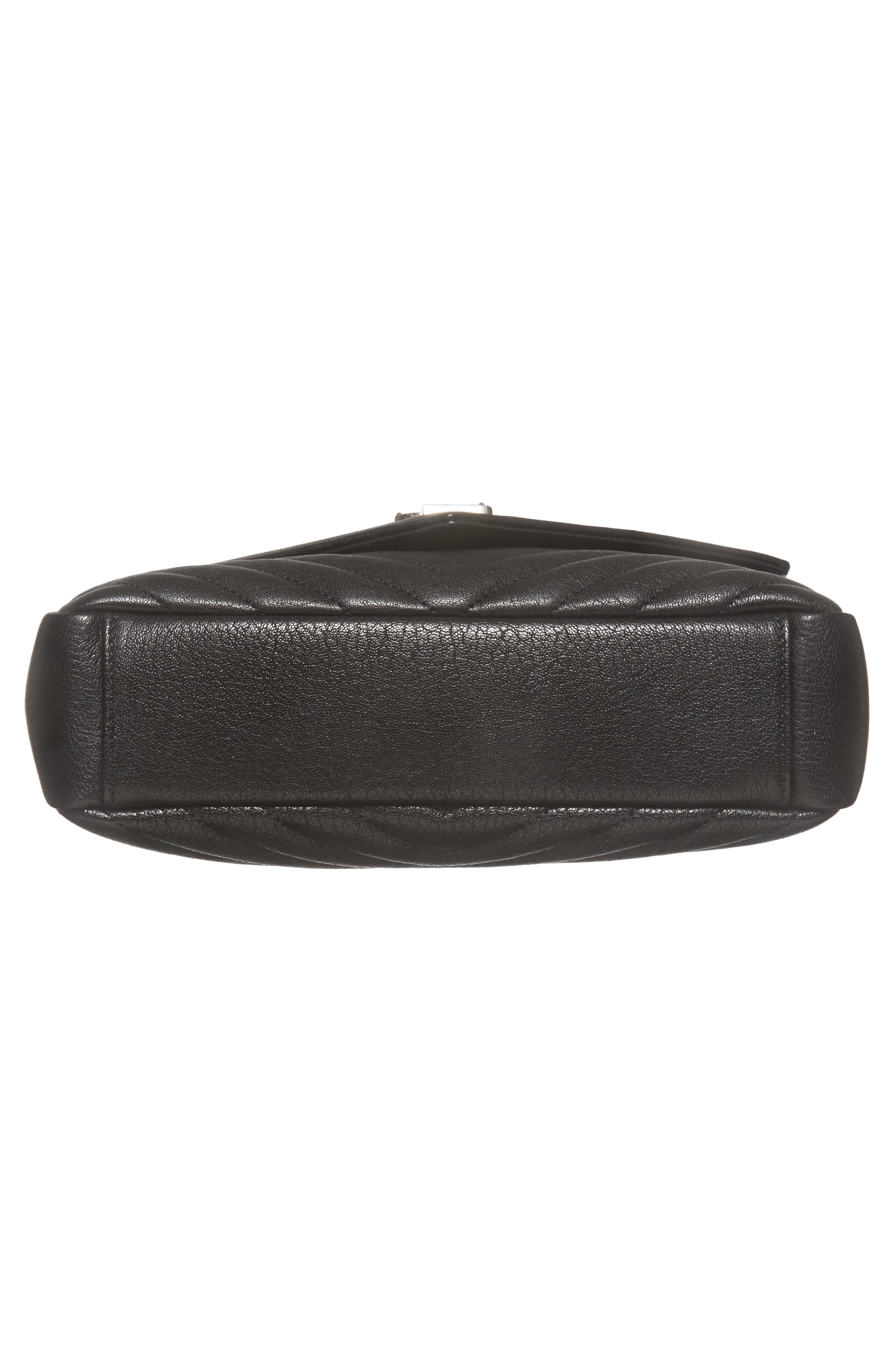 Medium College Quilted Leather Shoulder Bag, Alternate, color, NOIR