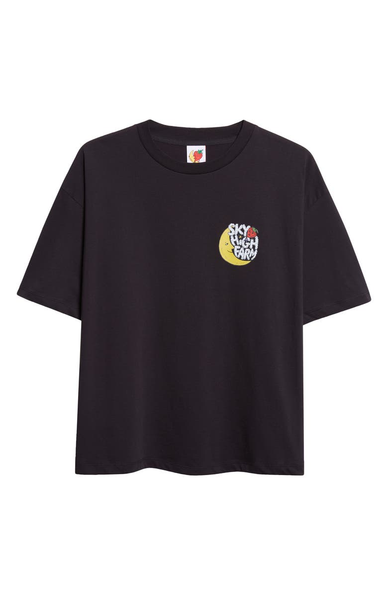 Sky High Farm Workwear Gender Inclusive Perennial SHF Logo Organic Cotton T-Shirt, Alternate, color, Black