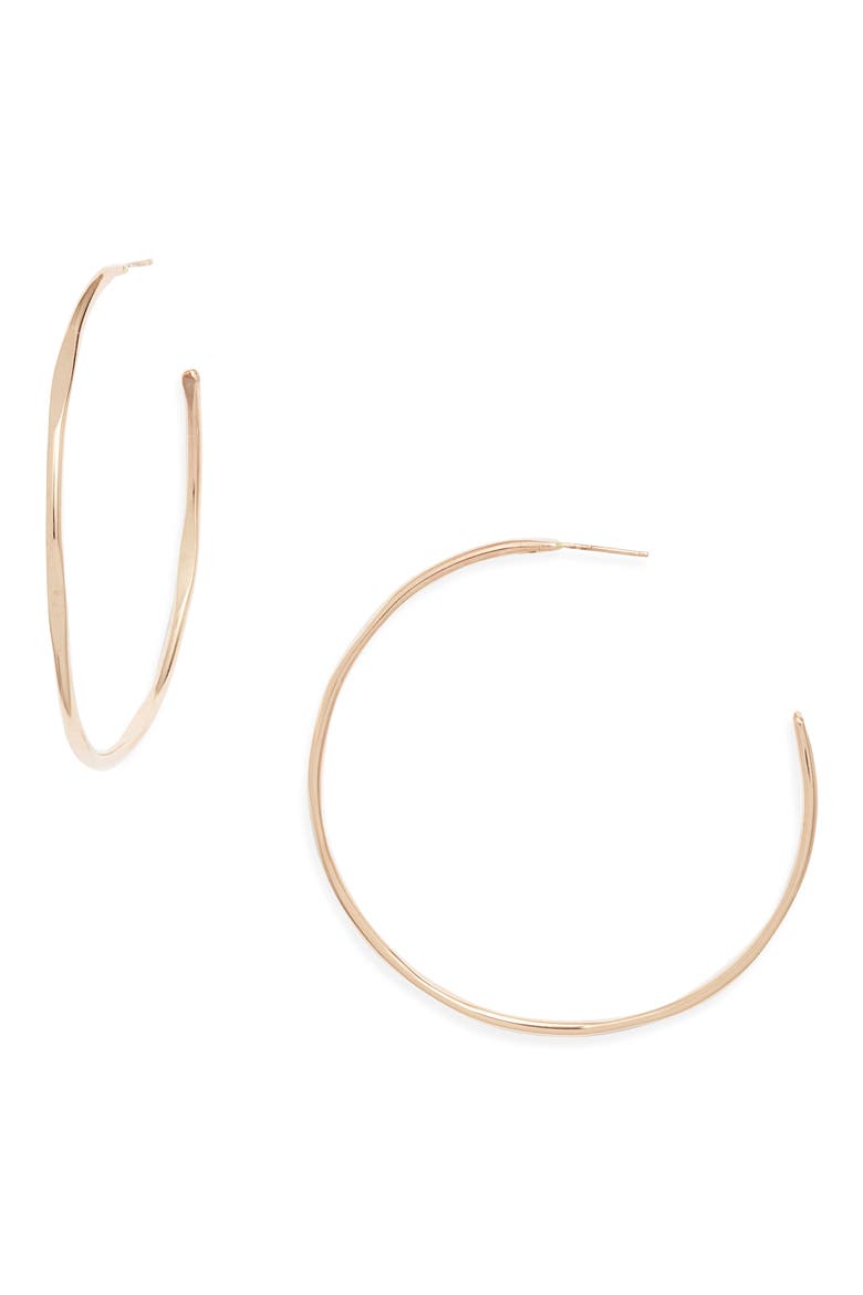 Large Loom Hoop Earrings, Main, color, GOLD FILL