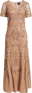 Pisarro Nights Beaded Tulle Gown