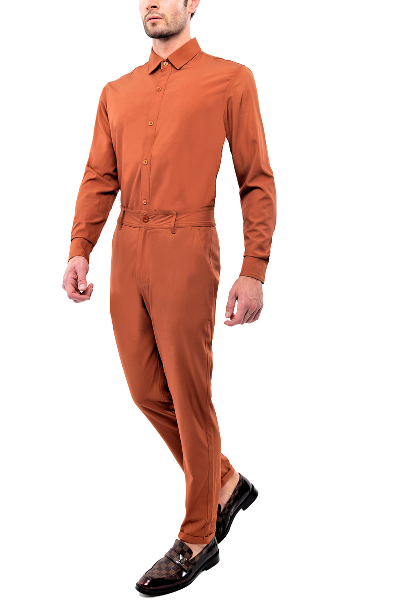 Dai Moda Men's Autumn rust Pants, Alternate, color, Rust