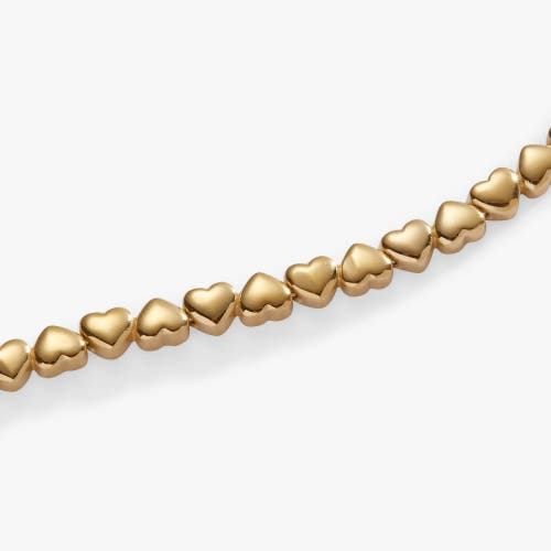Alex And Ani Heart Tennis Bracelet In Gold