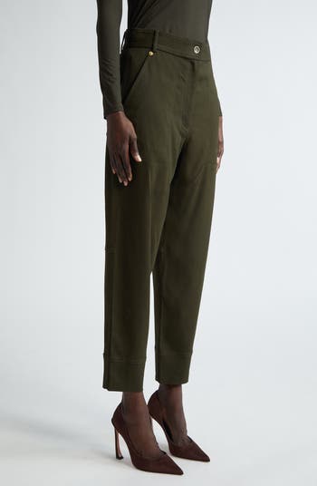 St. John Collection Stretch Twill Tapered Ankle Pants