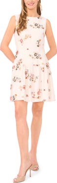 Ted Baker Vivian Floral Beaded Sleeveless Drop Waist Dress