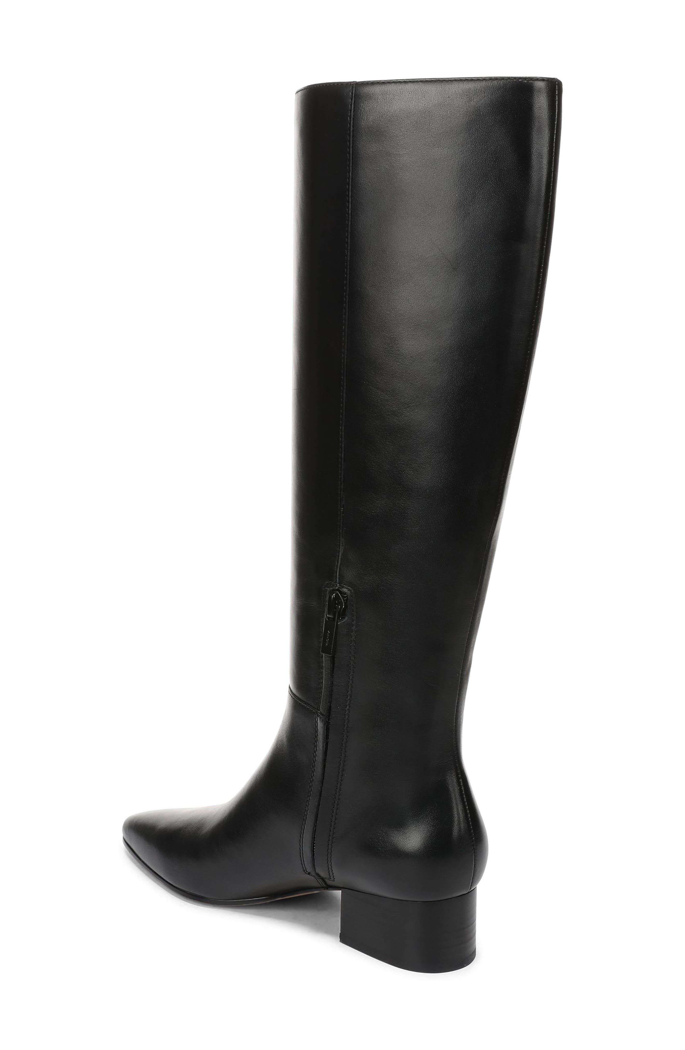 Adan Tall Leather Boot, Alternate, color, BLACK