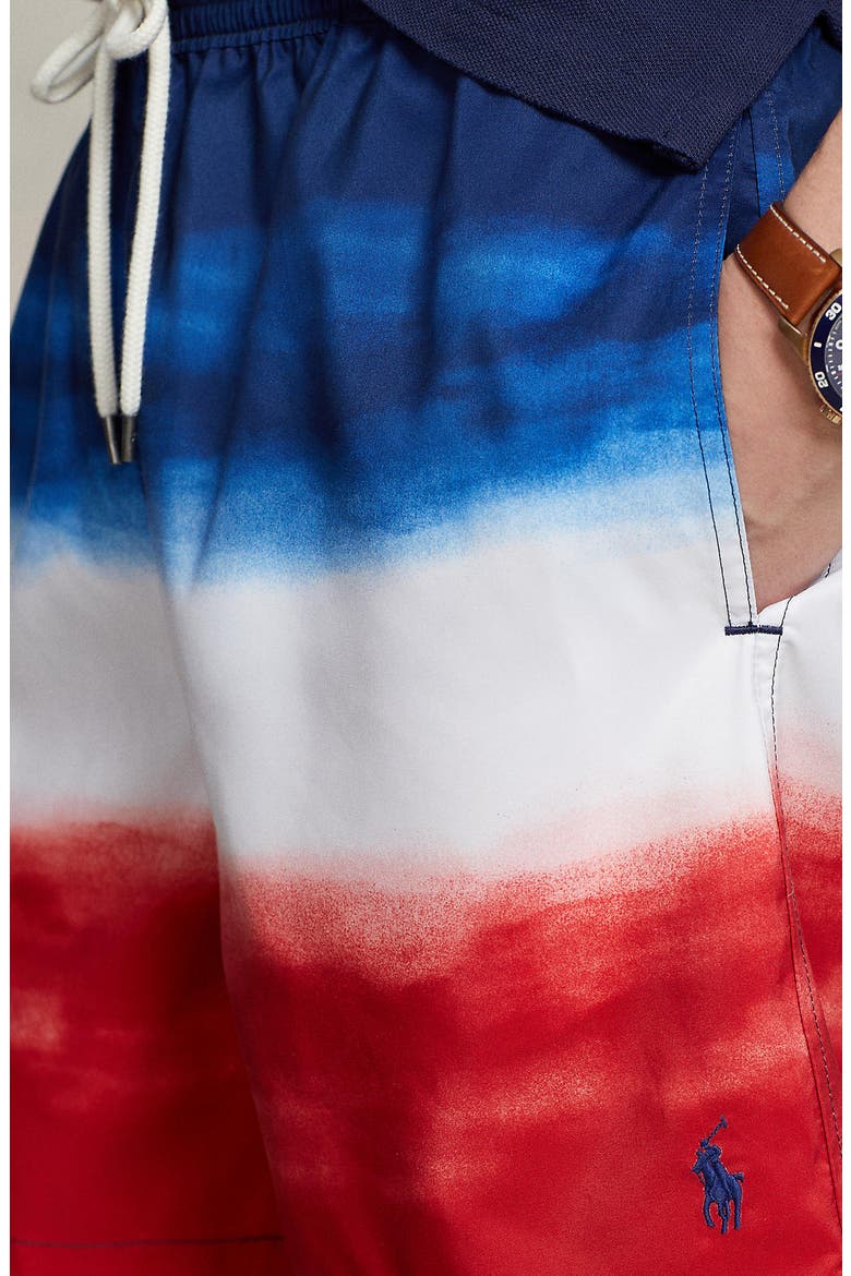 Ombré Swim Trunks, Alternate, color, RWB OMBRE