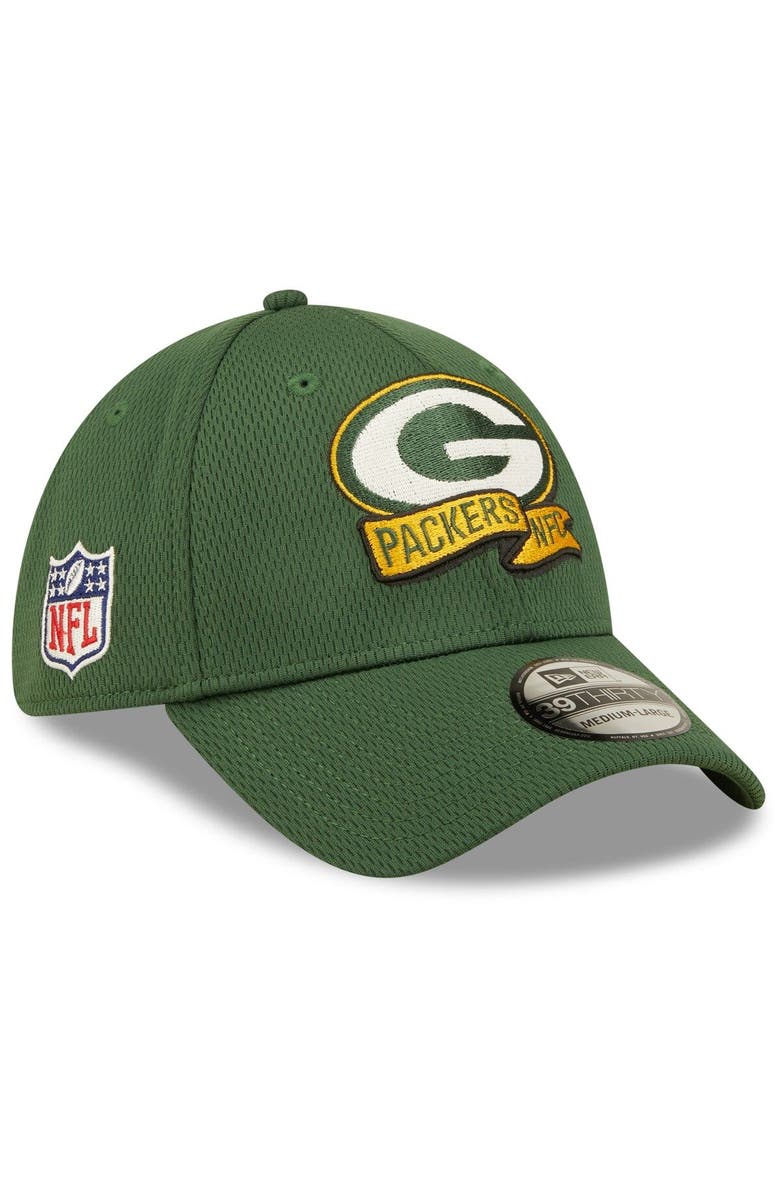 New Era Men's New Era Green Green Bay Packers 2022 Sideline 39THIRTY Coaches Flex Hat, Main, color, 