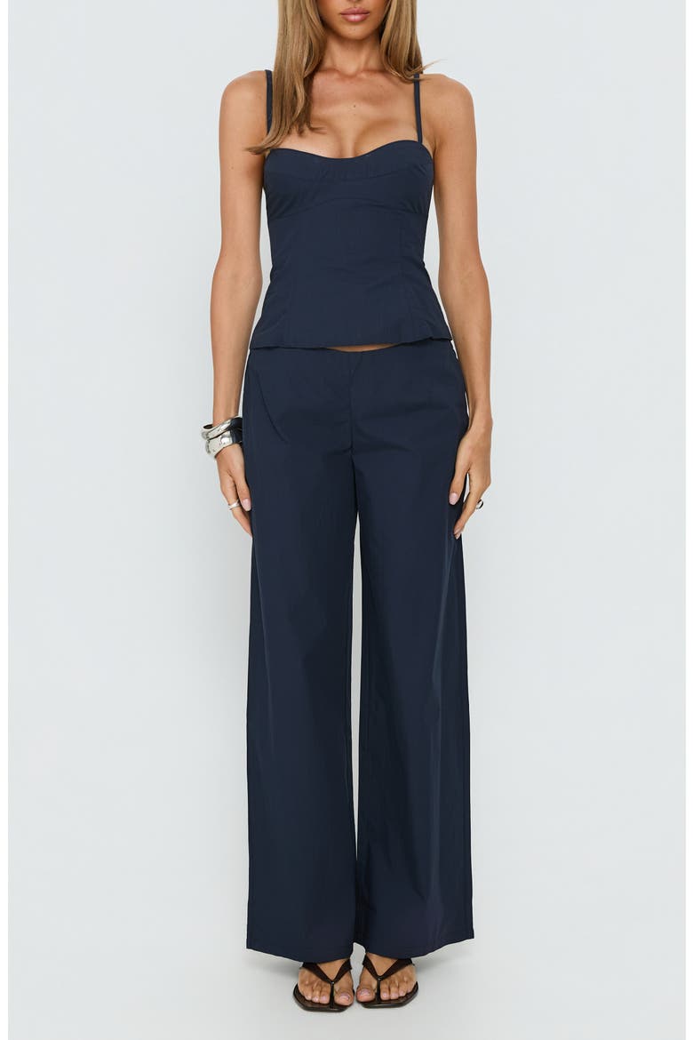 Kierstyn Cotton Camisole & Pants Set, Main, color, NAVY