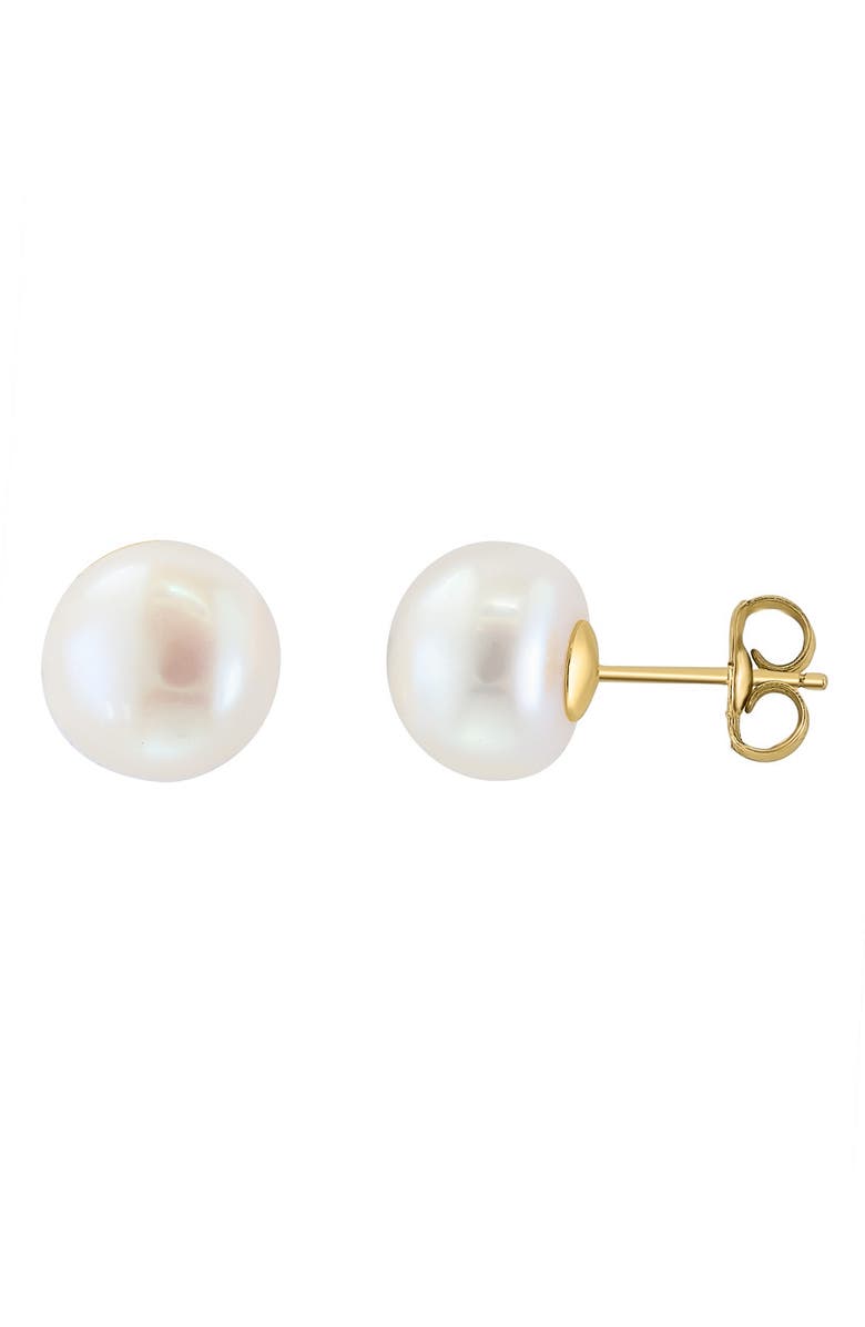 EFFY 14K Yellow Gold 11mm Cultured Freshwater Pearl Stud Earrings, Main, color, White