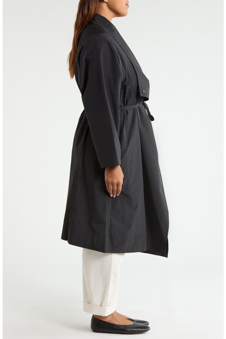 Drape Neck Coat, Alternate, color, BLACK