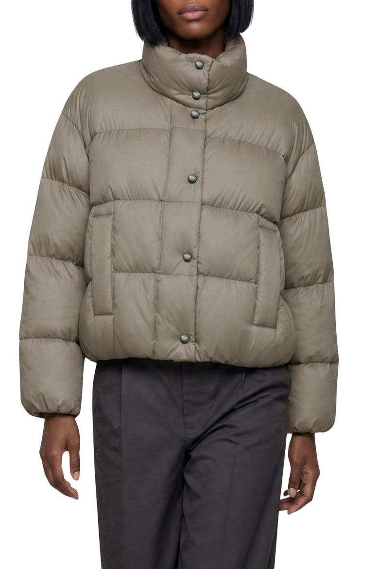 Noemi Crinkled Quilted Puffer Jacket, Main, color, BONE