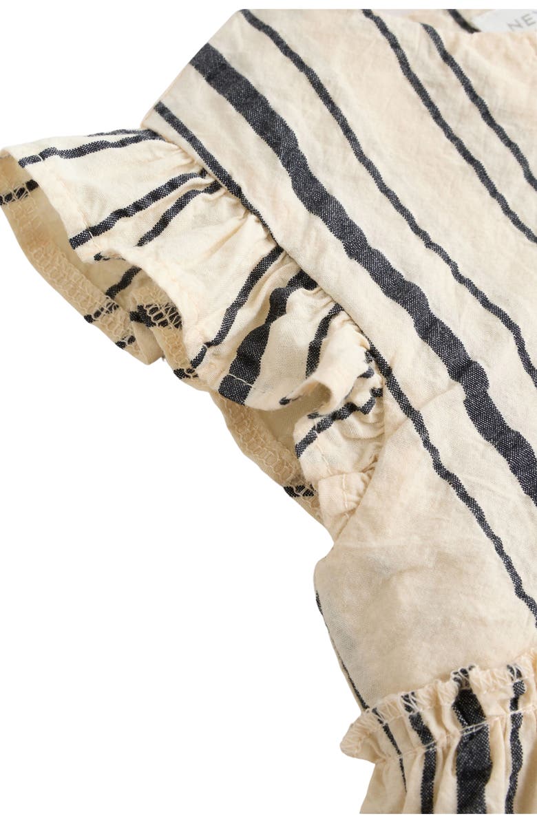 NEXT Kids' Mono Stripe Peplum Top & Pants Set, Alternate, color, Ivory Multi