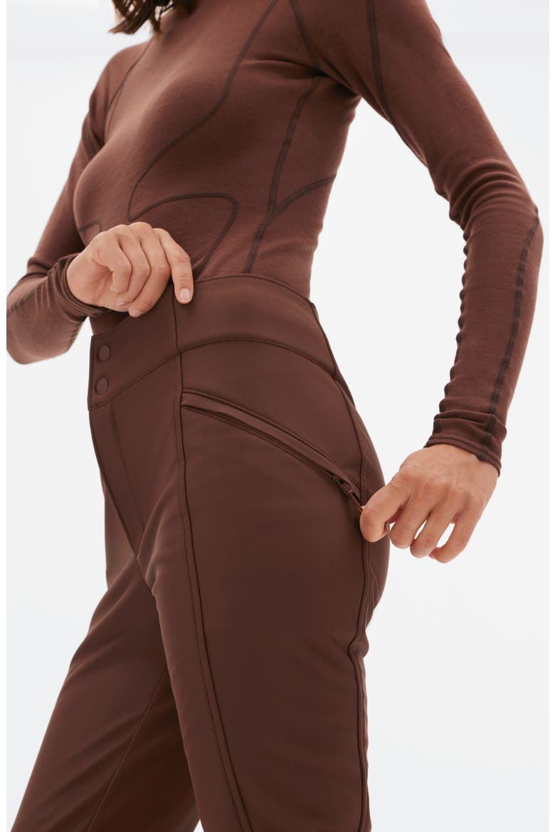 Emma Water Resistant Fleece Lined Ski Pants, Alternate, color, SPIKED COCOA