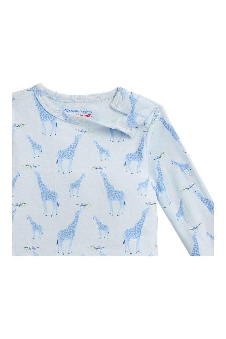 Kids' Jolie Giraffe Two-Piece Fitted Pajamas, Alternate, color, BLUE
