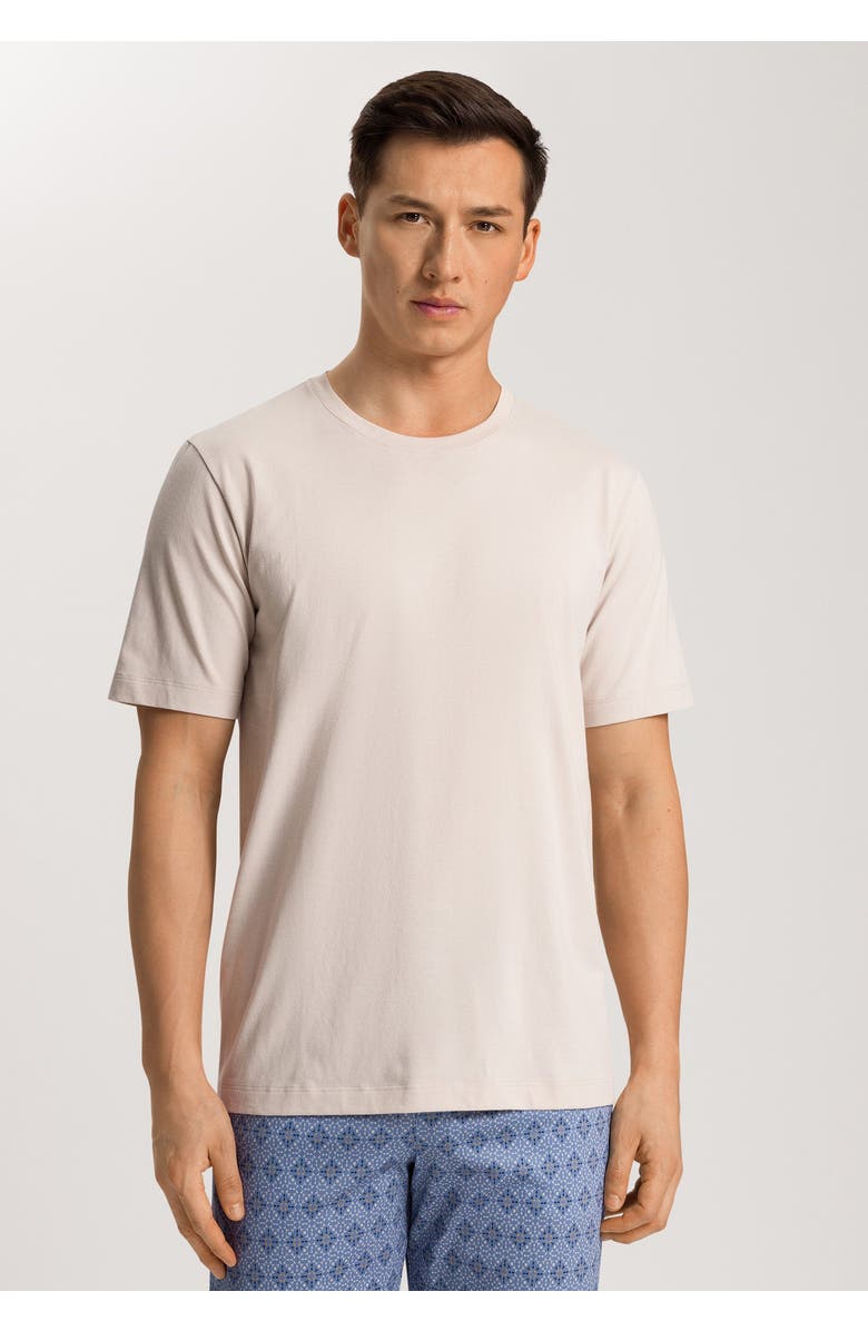 Hanro Living Shirts Cotton Crew Neck T-Shirt, Alternate, color, Silver Grey