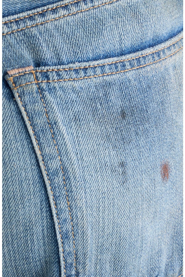 2021 Regular Fit Distressed Wide Leg Jeans, Alternate, color, MID BLUE